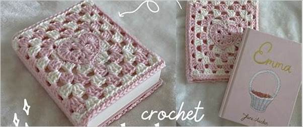 crochet book cover